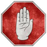 stop with hand