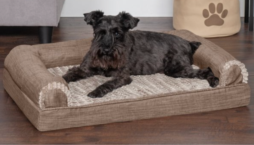 large dog laying on a cooling large dog sofa