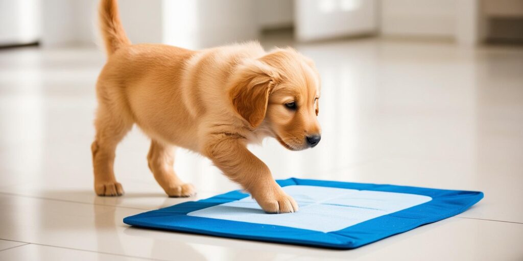 Golden Retriever puppy pad