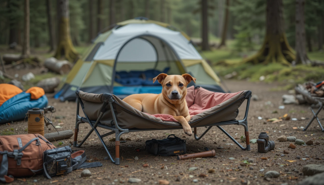 Raised outdoor dog bed