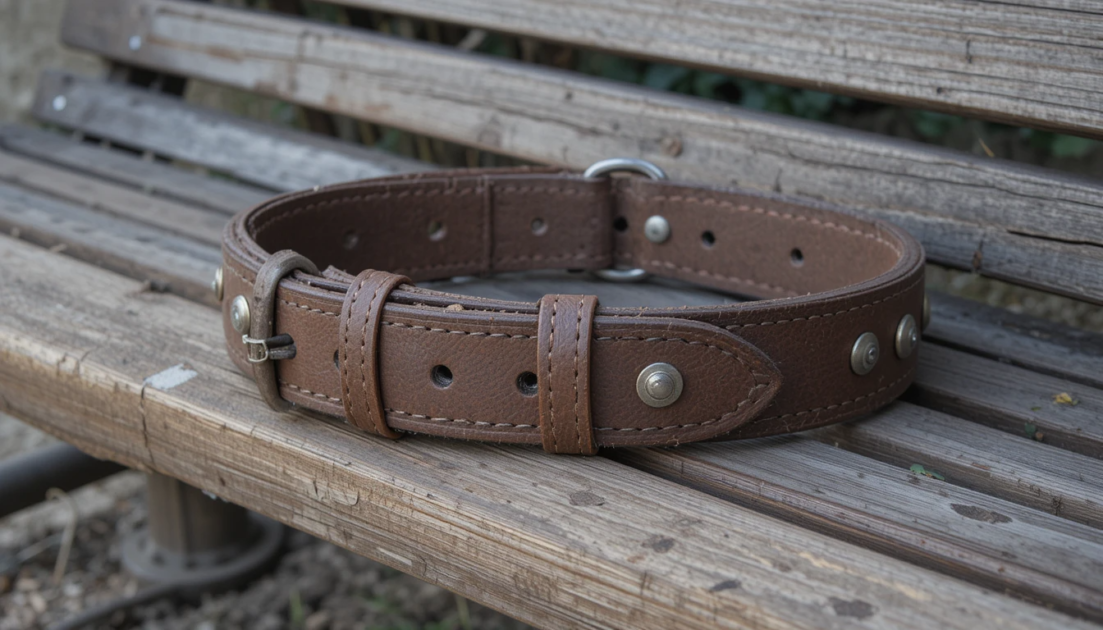 rolled leather dog collar