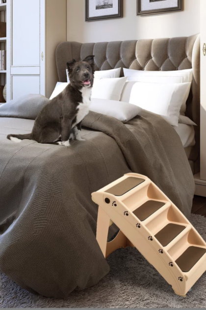 plastic dog stairs for bed