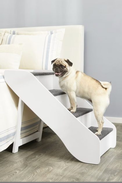 carpeted dog stairs for bed