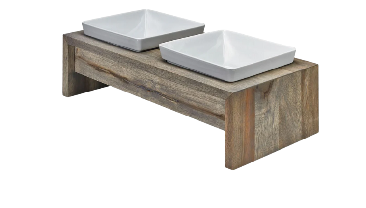 raised dog bowl stand