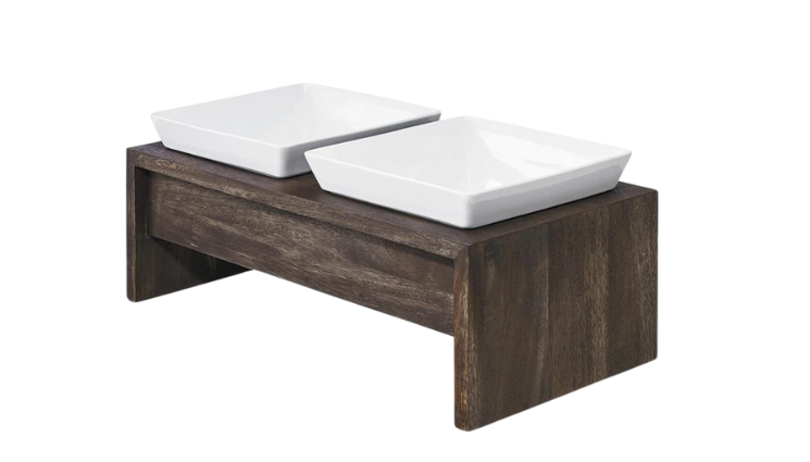 raised dog bowl stand