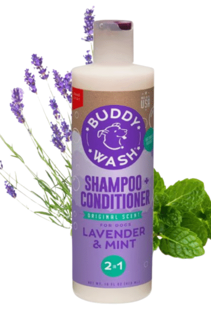 bottle of puppy shampoo and conditioner