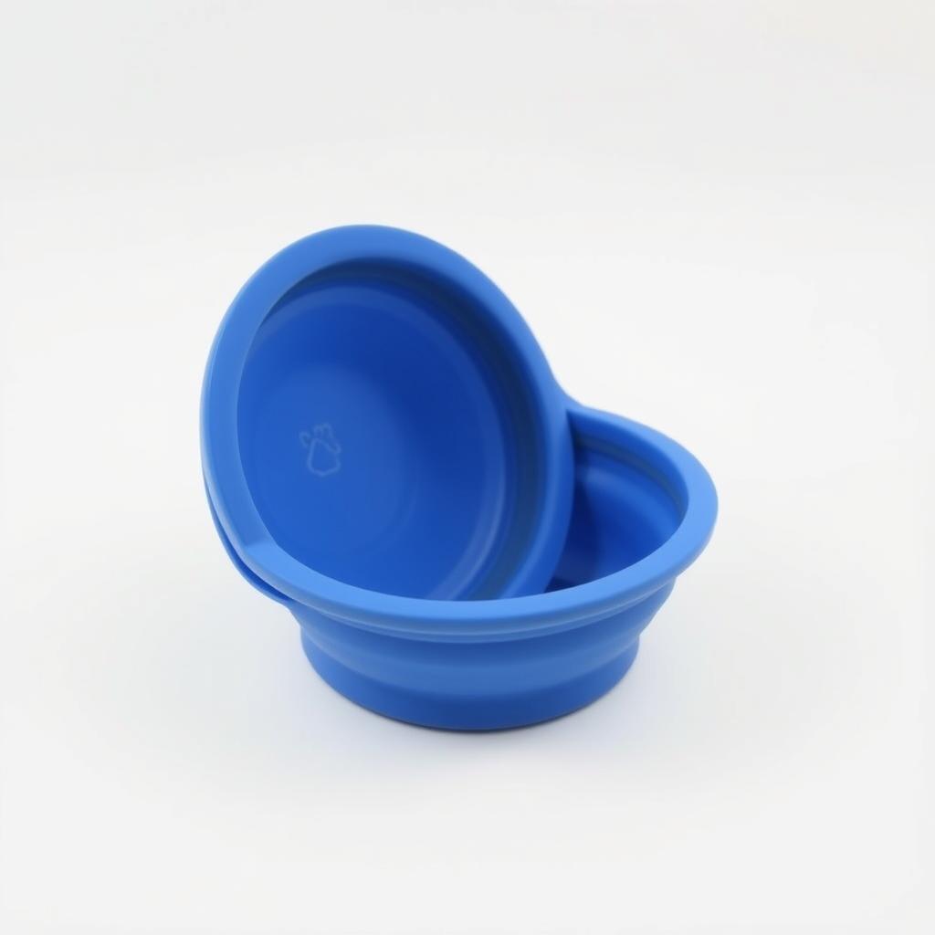 Collapsible water bowl for hydration during dog agility training
